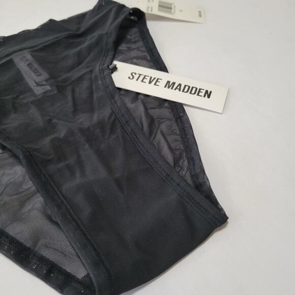 Steve Madden Women's Mesh High-Leg Bikini Underwear SM11875 Black NWT Small - Picture 4 of 6